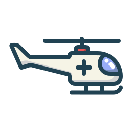 helicóptero de emergência Ícone