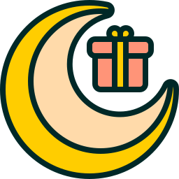 luna creciente icono