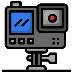 telecamera d'azione icona