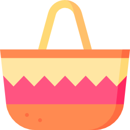 bolsa de playa icono