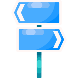 Directional sign icon