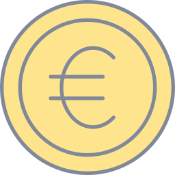 moneta euro ikona