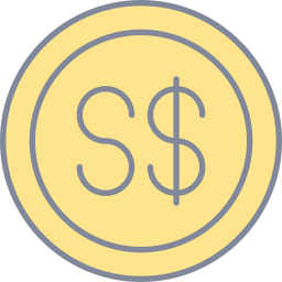 dollaro di singapore icona