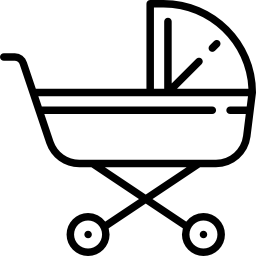 carrito de bebé icono