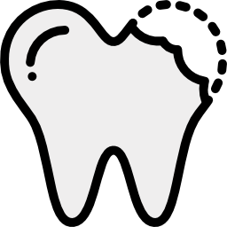 złamany ząb ikona