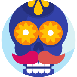 calavera mexicana icono