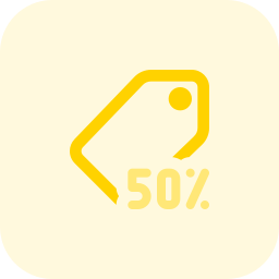 50 prozent icon