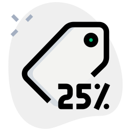 25 prozent icon