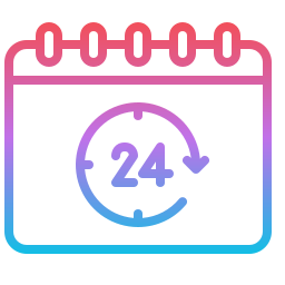 24 stunden geöffnet icon