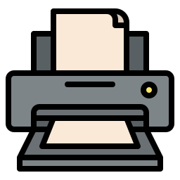 stampante di carta icona