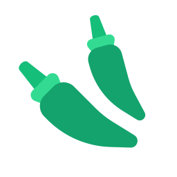 Зеленый перец чили иконка