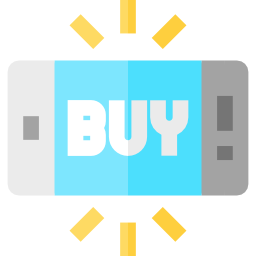 Mobile shopping icon