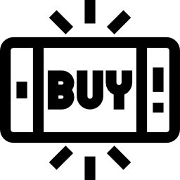 Mobile shopping icon