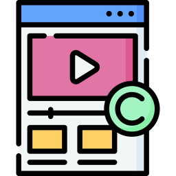 video protetto da copyright icona