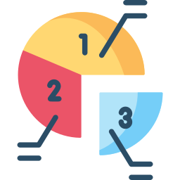 gráfico circular icono