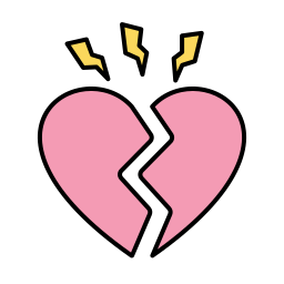 Broken heart icon