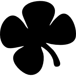 forma de hoja negra icono