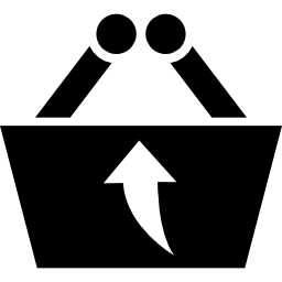 Out of the basket interface commercial symbol icon