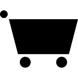 Shopping cart black side view icon