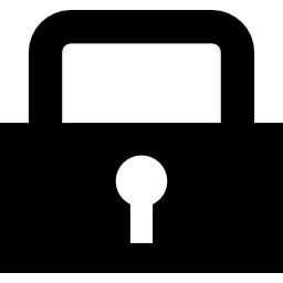 Lock interface symbol of a locked padlock icon