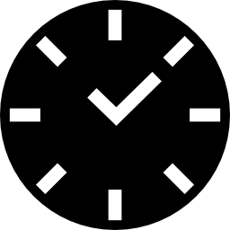 reloj de forma circular negra icono