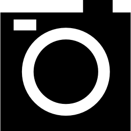cámara de fotos cuadrada icono