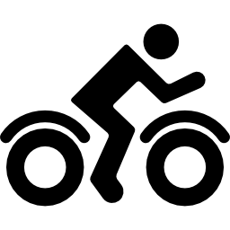 widok z boku rowerzysty ikona