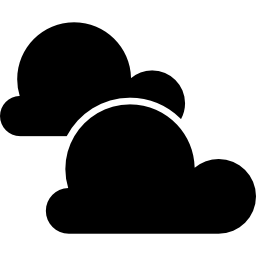 dos nubes negras icono