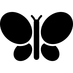 farfalla a forma di nero icona