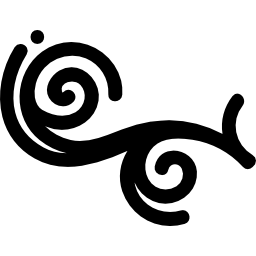 adorno floral de espirales icono