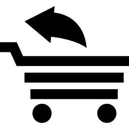Out of the cart e commerce interface symbol icon