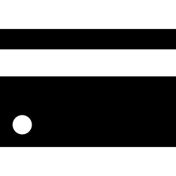 simbolo posteriore nero della carta di credito icona