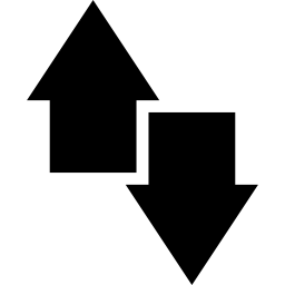 Up and down black arrows side by side icon