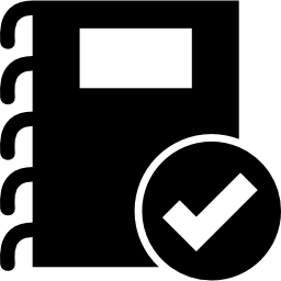 símbolo de notas aprobadas icono