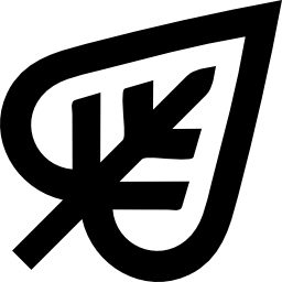 Leaf shape of gross outline icon