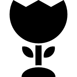 Flower black shape icon