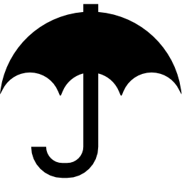 Black umbrella for rain icon