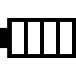 simbolo di stato dell'interfaccia batteria completa con quattro aree icona