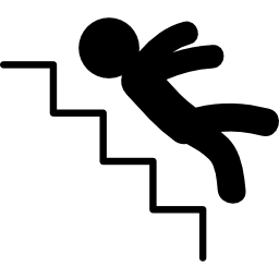 persona cayendo escaleras icono