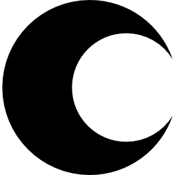 forma lunare della fase crescente icona