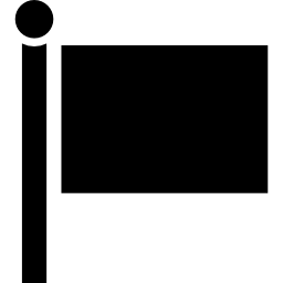 Flag black shape icon
