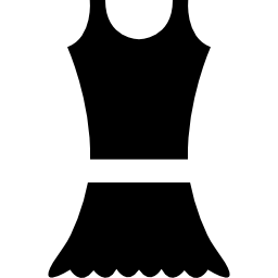 jurk met kleine rok icoon