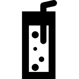 copo de refrigerante com bolhas e um canudo Ícone