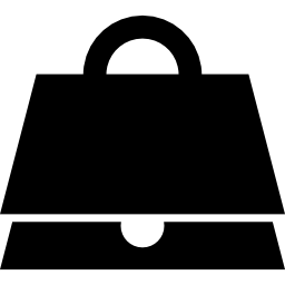 borsa di design nero icona