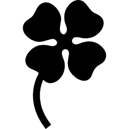 kształt kwiatu z czterema płatkami lub kształt liścia jak kwiat ikona