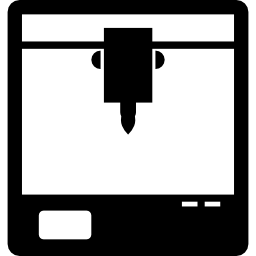 3d-printer vierkant venstersymbool icoon