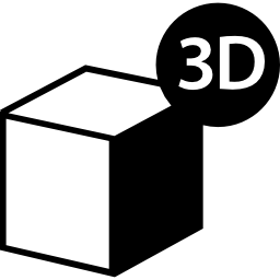 símbolo de cubo de impresora 3d icono