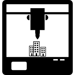 símbolo de impresora 3d de ventana icono