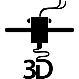 drukarka 3d drukuje litery ikona