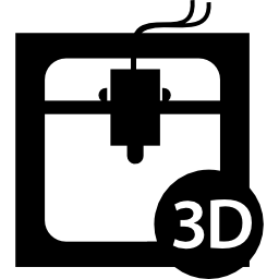 simbolo dell'interfaccia della stampante 3d dello strumento icona
